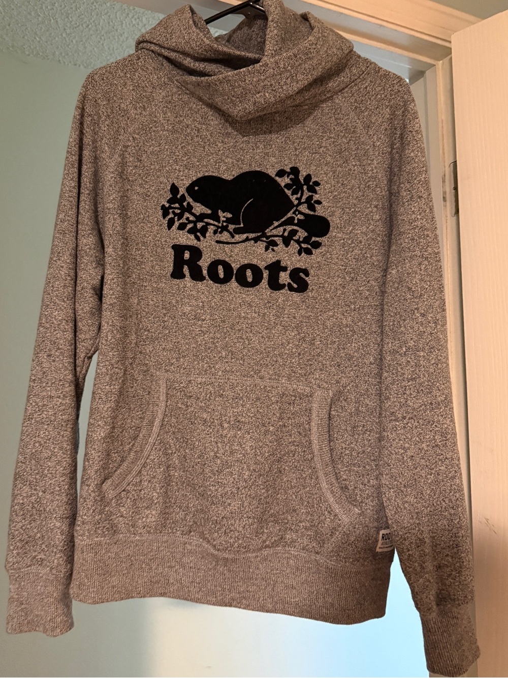 Roots Hoodie - Marbled Grey, Sz Medium